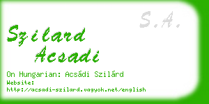 szilard acsadi business card